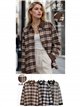 Camisa cuadros detalles efecto ante