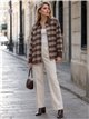 Camisa cuadros detalles efecto ante