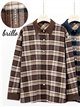 Camisa cuadros detalles efecto ante