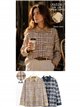 Camicia a quadri lucida con colletto effetto camoscio