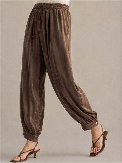 Pantaloni da jogging effetto seta