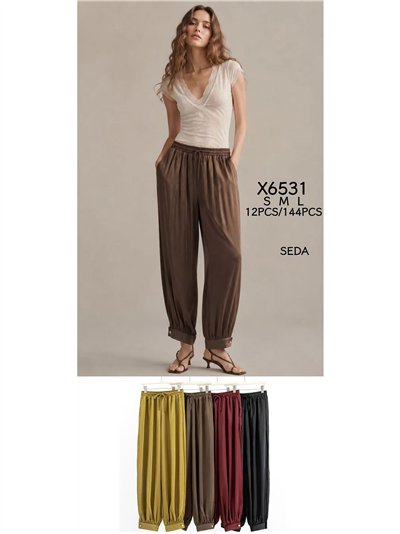 Pantaloni da jogging effetto seta 2