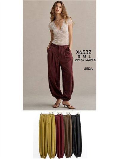 Pantaloni a palloncino effetto seta 2