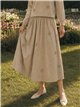 3D-Blumenmuster-Strick-Midirock