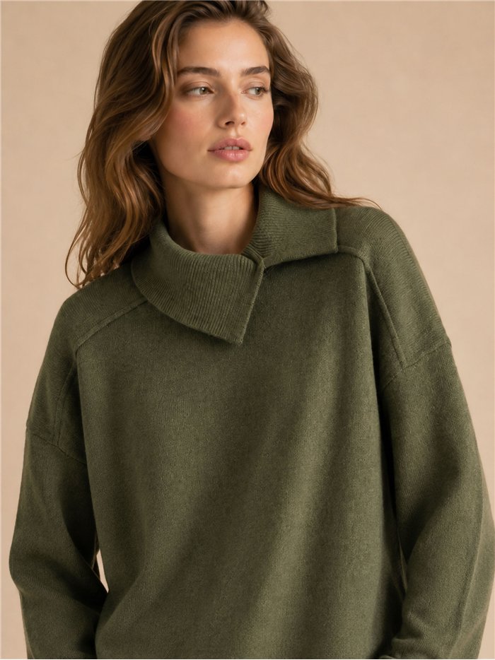 Jersey amplio cuello asimétrico