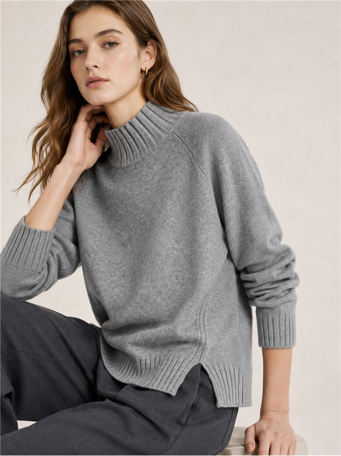 Jersey cuello alto aberturas