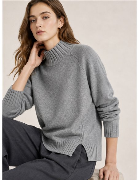 Jersey cuello alto aberturas
