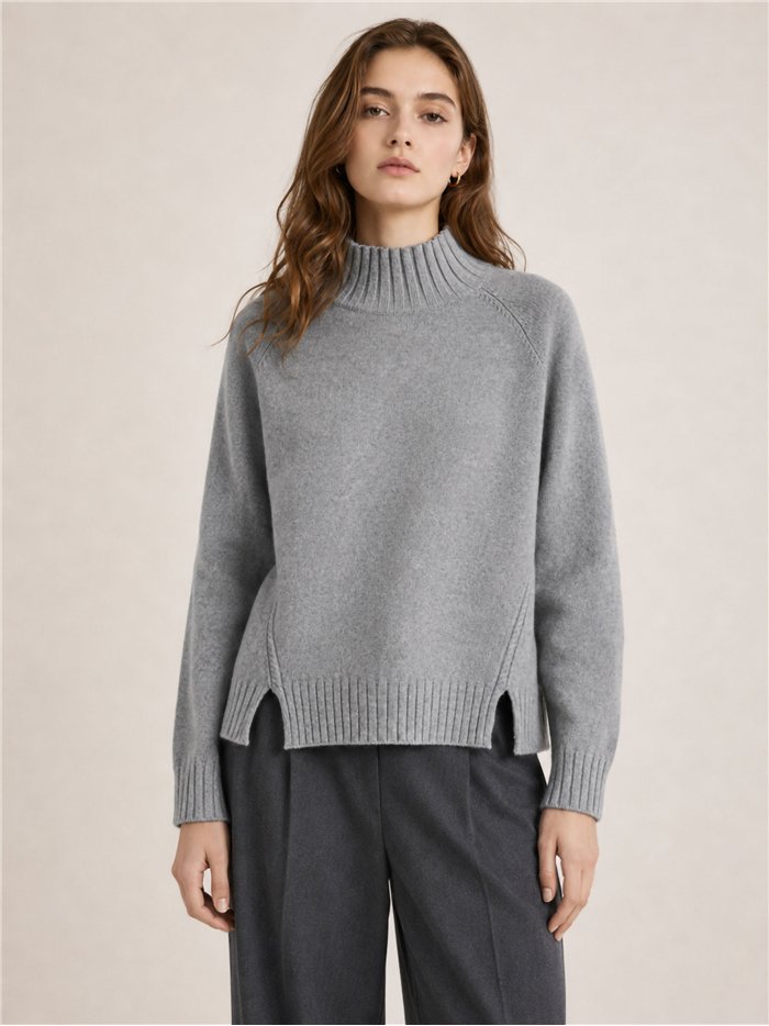 Jersey cuello alto aberturas