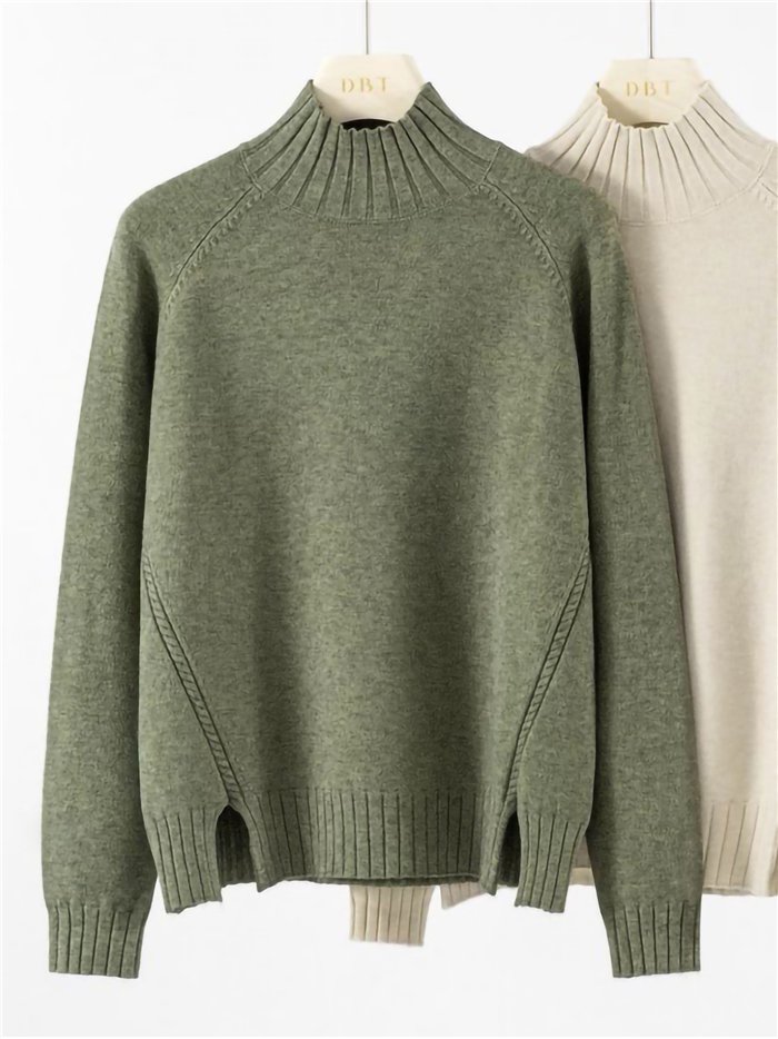 Jersey cuello alto aberturas