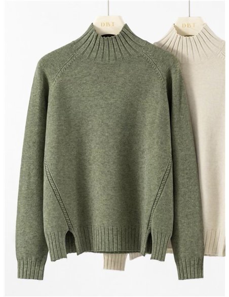 Jersey cuello alto aberturas