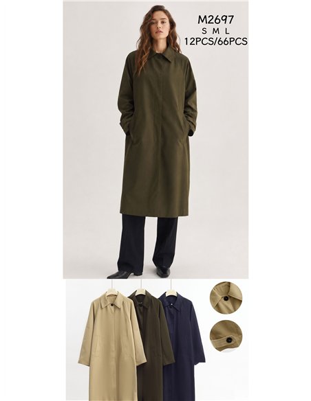 Trench lungo minimalista