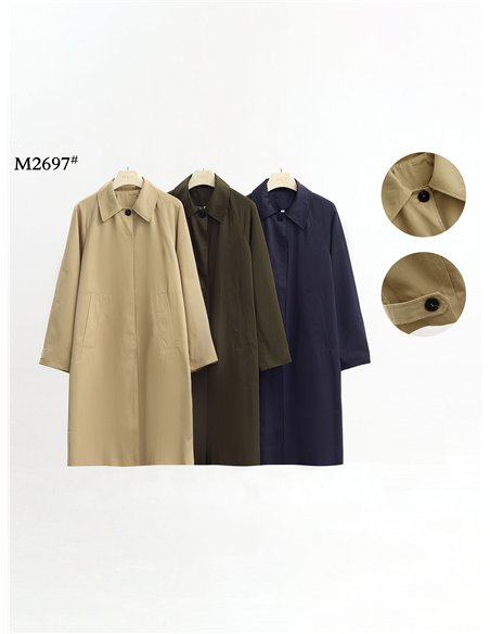 Trench lungo minimalista