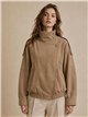 Jacke aus Wildlederimitat mit hohem Kragen