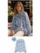 Blusa algodón bordada nido de abeja