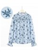 Blusa algodón bordada nido de abeja
