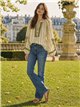 Blusa listrada bordada