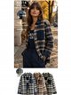 Conjunto camisa cuadros detalles efecto ante y top