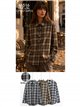 Camisa cuadros brillo botones maxi