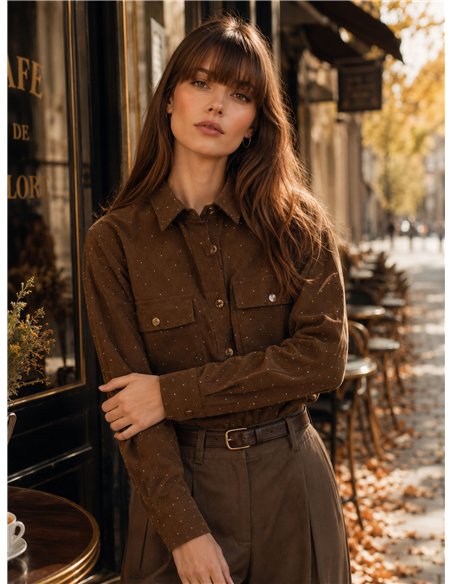 Camisa terciopelo brillo