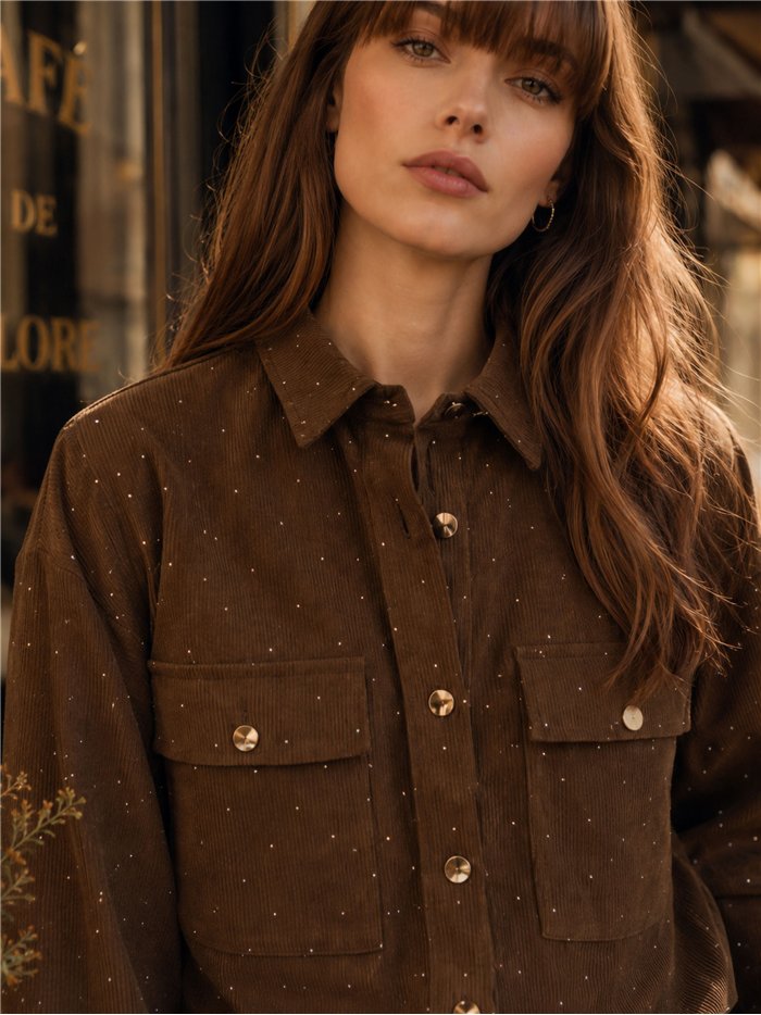 Camisa terciopelo brillo