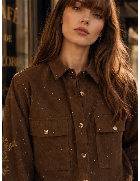 Camisa terciopelo brillo
