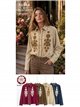 Camisa terciopelo flores bordadas