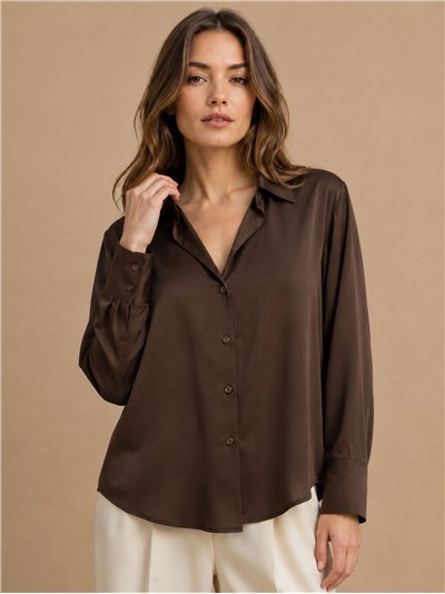 Camisa fluida efecto seda