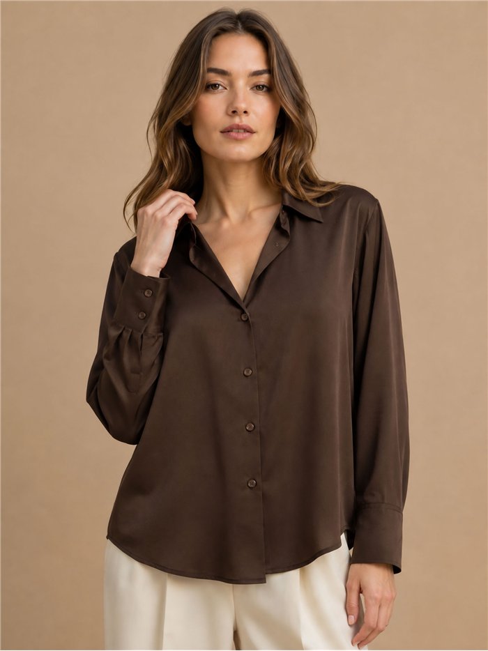 Camisa fluida efecto seda