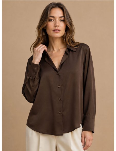 Camisa fluida efecto seda