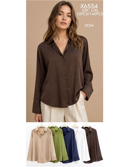 Camisa fluida efecto seda