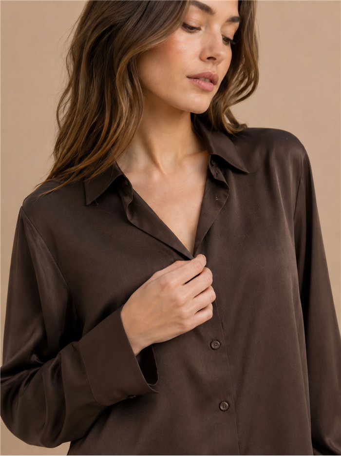 Camisa fluida efecto seda