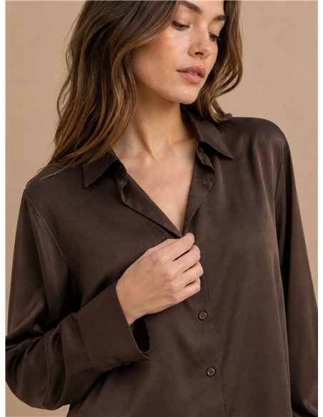 Camisa fluida efecto seda