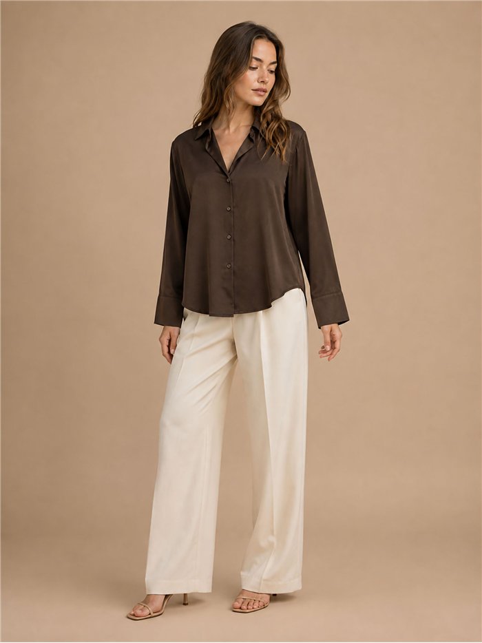 Camisa fluida efecto seda