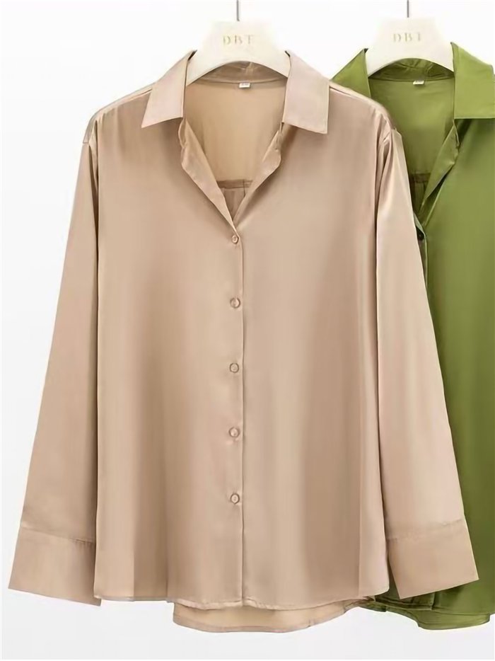 Camisa fluida efecto seda