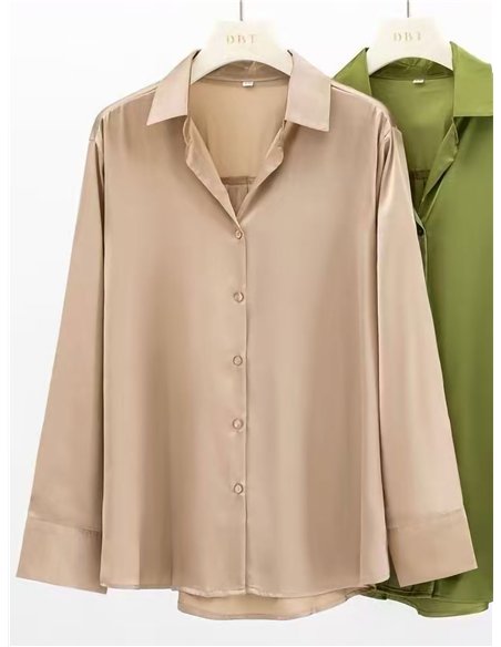 Camisa fluida efecto seda