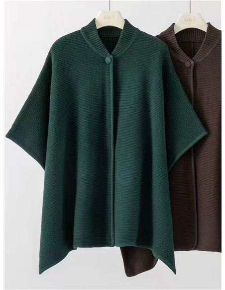 Poncho de punto botón