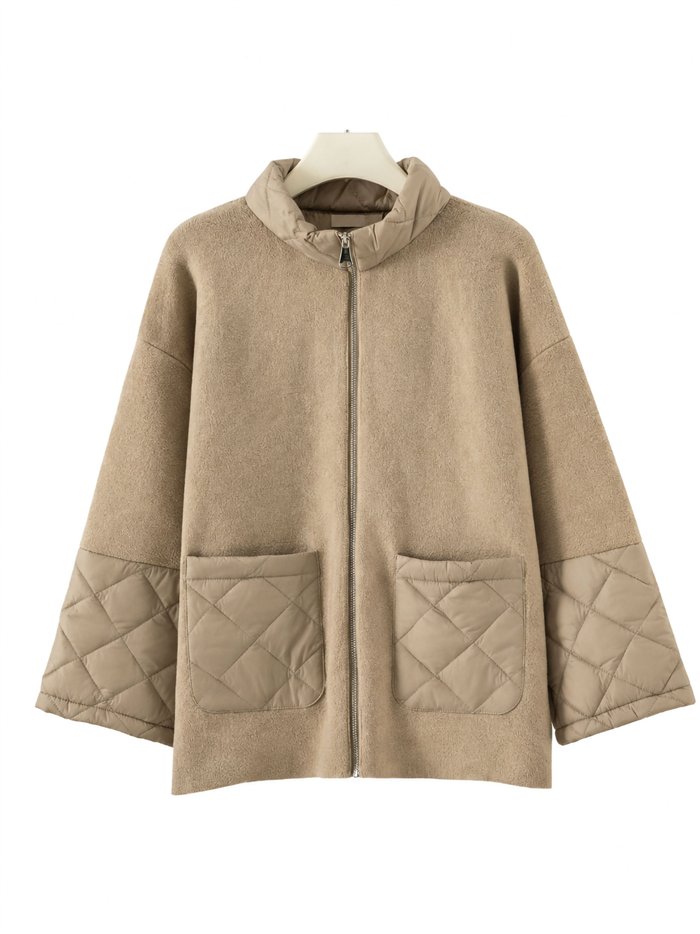 Chaqueta de punto detalles acolchados