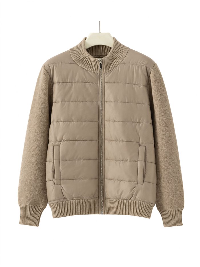 Bomber acolchado mangas de punto