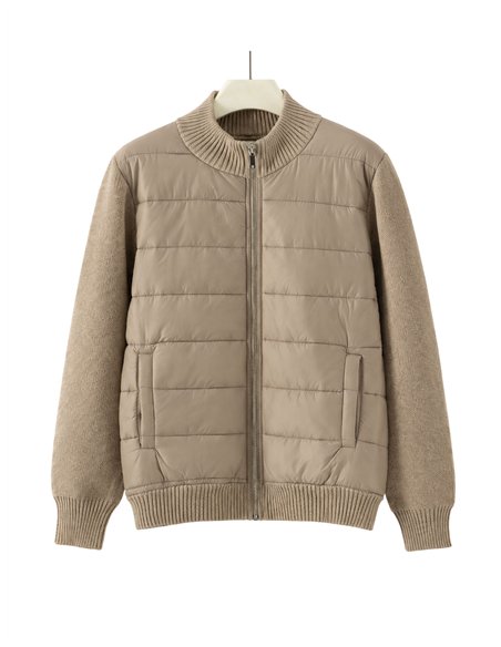 Bomber acolchado mangas de punto