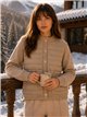 Quilted front knit cardigan