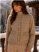 Quilted front knit cardigan