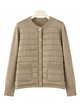 Quilted front knit cardigan