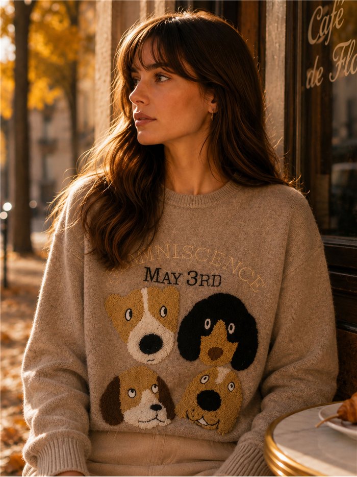 Jersey perritos en relieve
