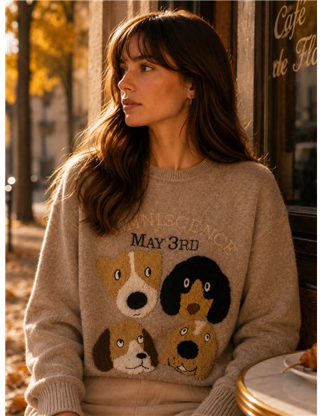 Jersey perritos en relieve
