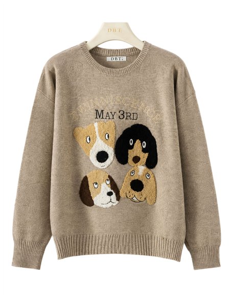 Jersey perritos en relieve