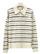 Jersey cuello polo de rayas texto