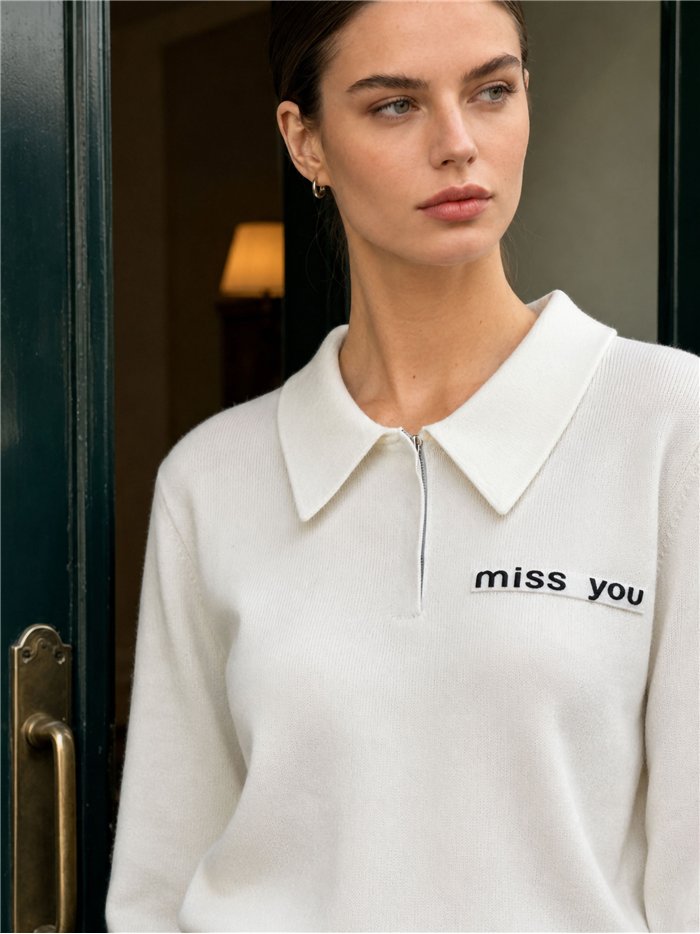Jersey cuello polo miss you