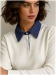 Jersey cuello polo de cuadros