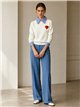 Pull en forme de cœur à effet chemise