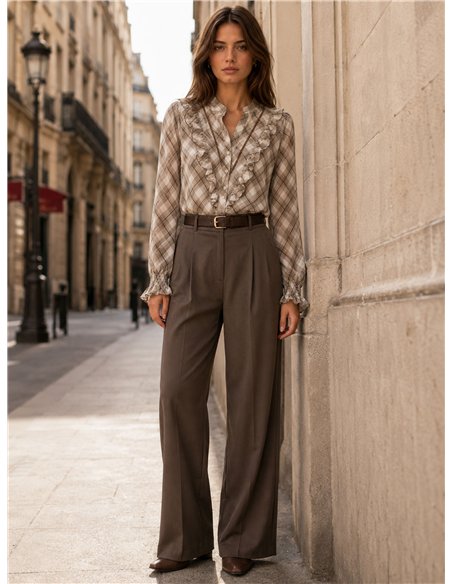 Camisa de cuadros volantes